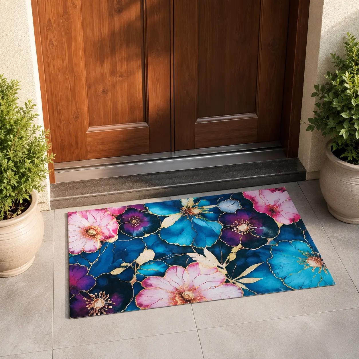 Premium Rubber Door And Floor Mat, 45*75 Cm, 2500 GSM
